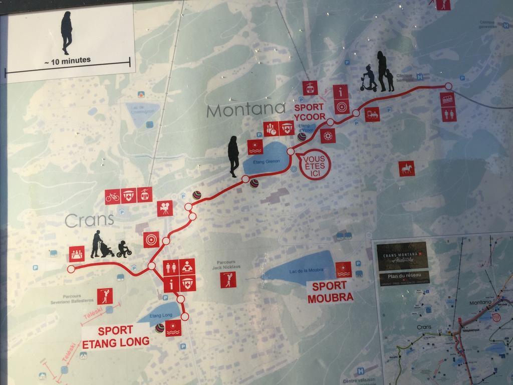 Plein Centre, Ski A Pied, Vue, Calme Crans-Montana Luaran gambar
